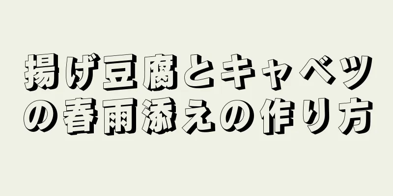 揚げ豆腐とキャベツの春雨添えの作り方