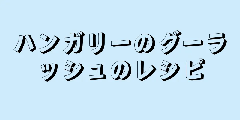 ハンガリーのグーラッシュのレシピ