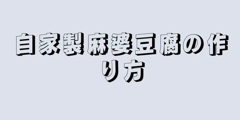 自家製麻婆豆腐の作り方