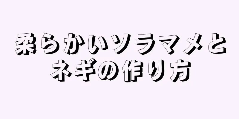 柔らかいソラマメとネギの作り方