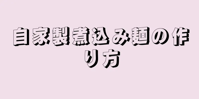 自家製煮込み麺の作り方