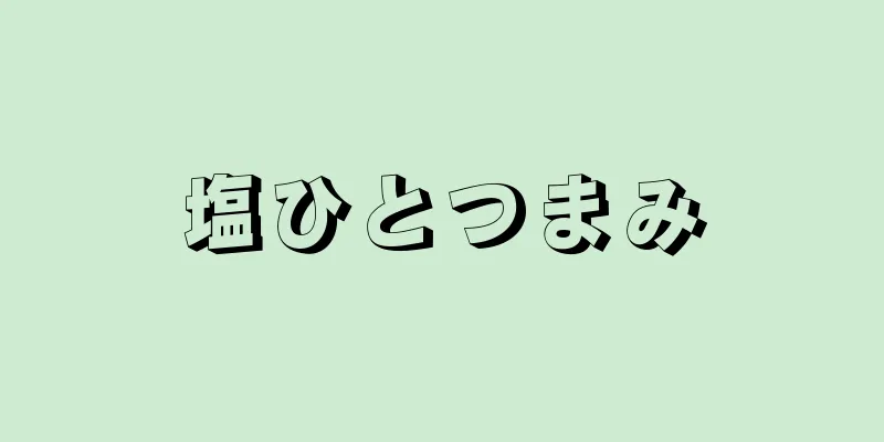 塩ひとつまみ