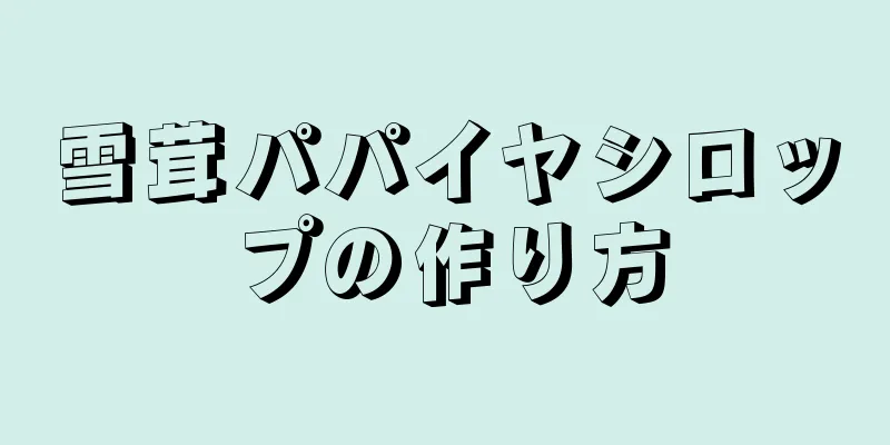 雪茸パパイヤシロップの作り方