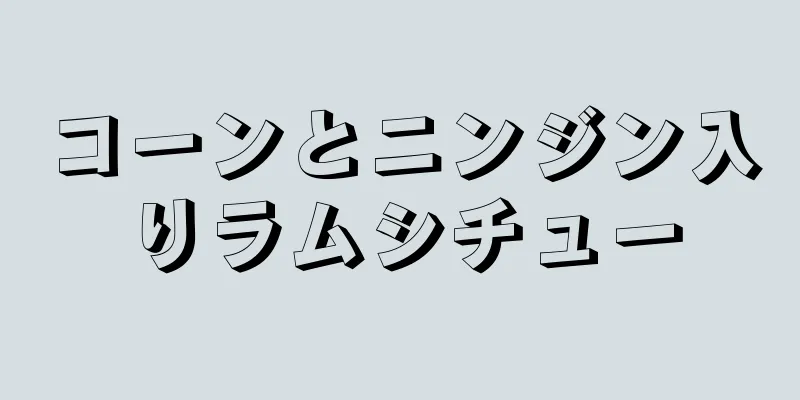 コーンとニンジン入りラムシチュー