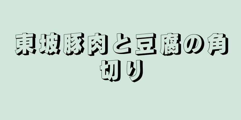 東坡豚肉と豆腐の角切り