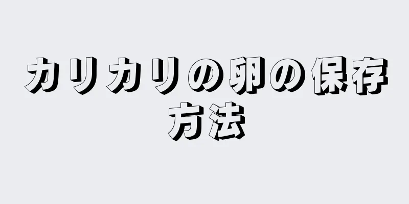 カリカリの卵の保存方法