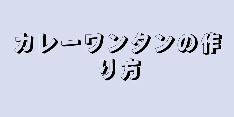 カレーワンタンの作り方