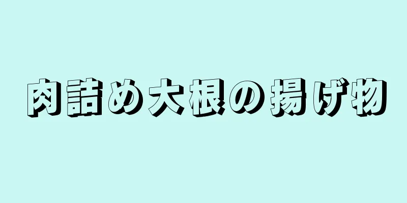 肉詰め大根の揚げ物