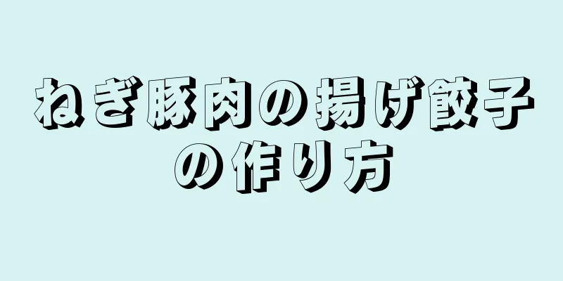 ねぎ豚肉の揚げ餃子の作り方