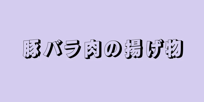 豚バラ肉の揚げ物