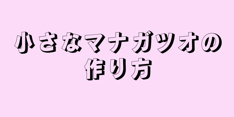 小さなマナガツオの作り方