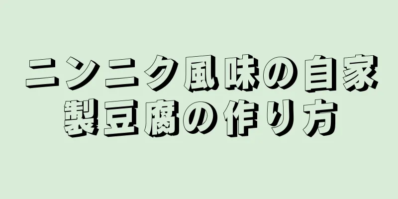 ニンニク風味の自家製豆腐の作り方