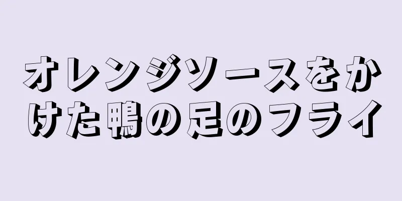 オレンジソースをかけた鴨の足のフライ