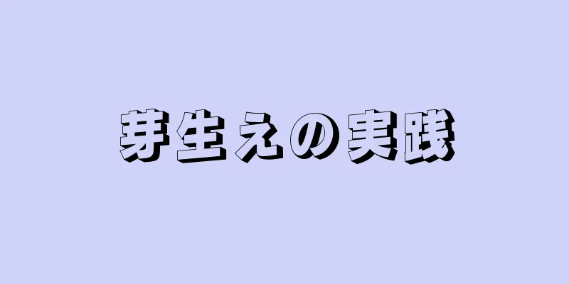 芽生えの実践