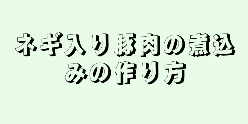 ネギ入り豚肉の煮込みの作り方