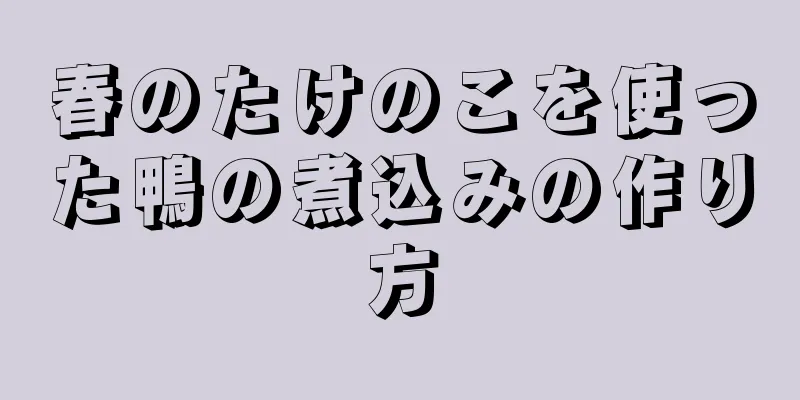 春のたけのこを使った鴨の煮込みの作り方