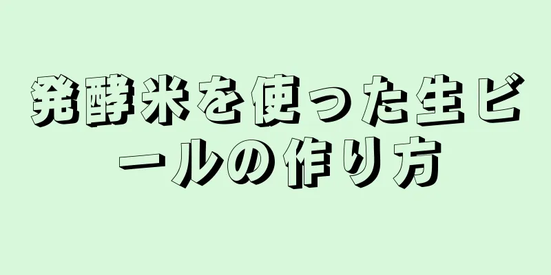 発酵米を使った生ビールの作り方