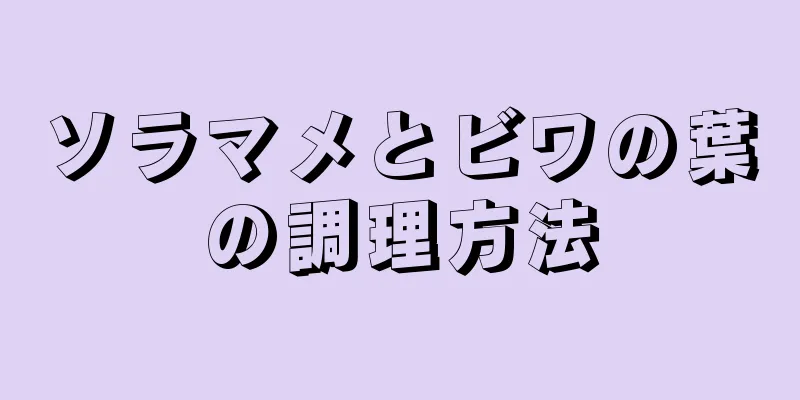 ソラマメとビワの葉の調理方法