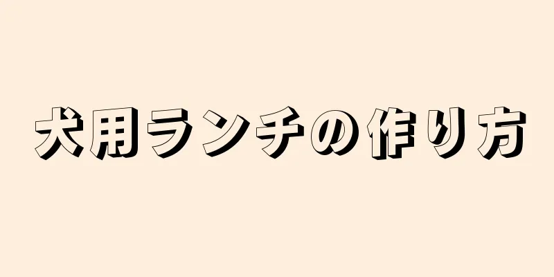 犬用ランチの作り方