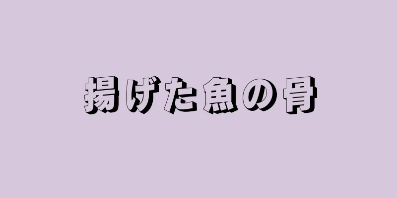 揚げた魚の骨