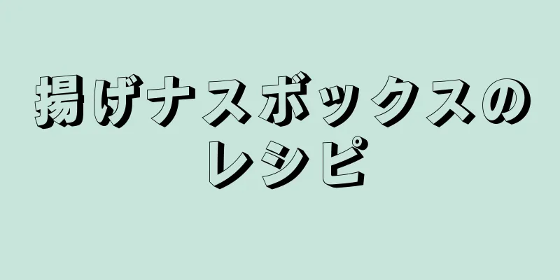 揚げナスボックスのレシピ