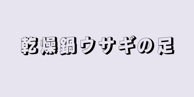 乾燥鍋ウサギの足