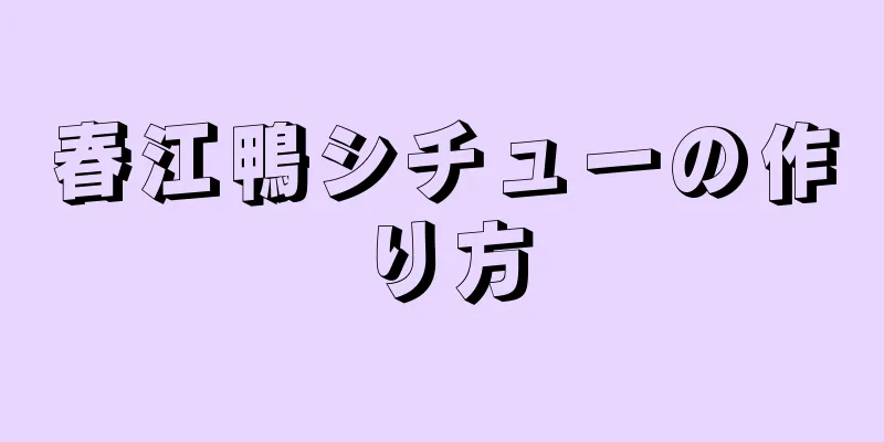 春江鴨シチューの作り方