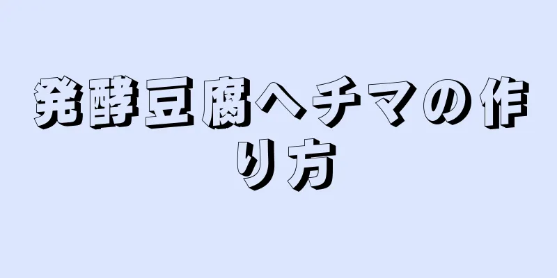 発酵豆腐ヘチマの作り方