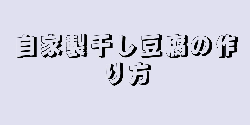 自家製干し豆腐の作り方