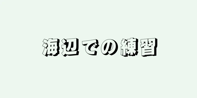 海辺での練習