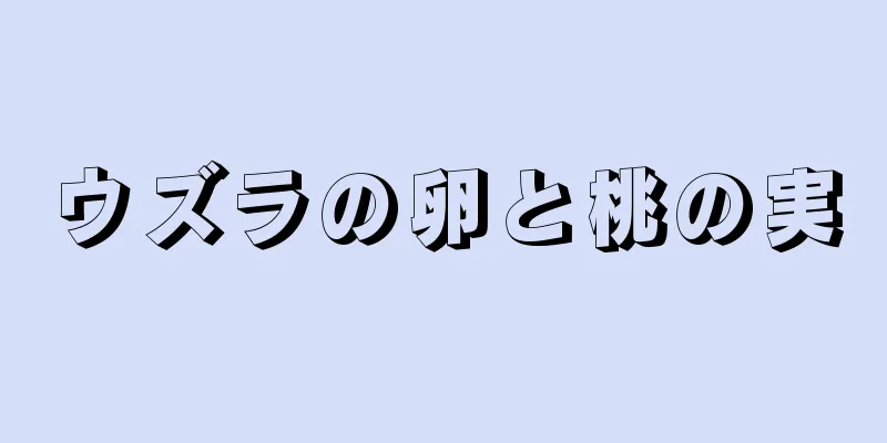 ウズラの卵と桃の実