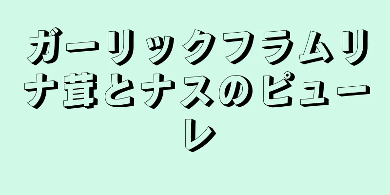 ガーリックフラムリナ茸とナスのピューレ