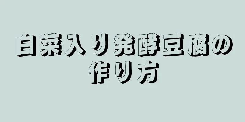 白菜入り発酵豆腐の作り方