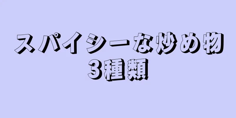 スパイシーな炒め物3種類