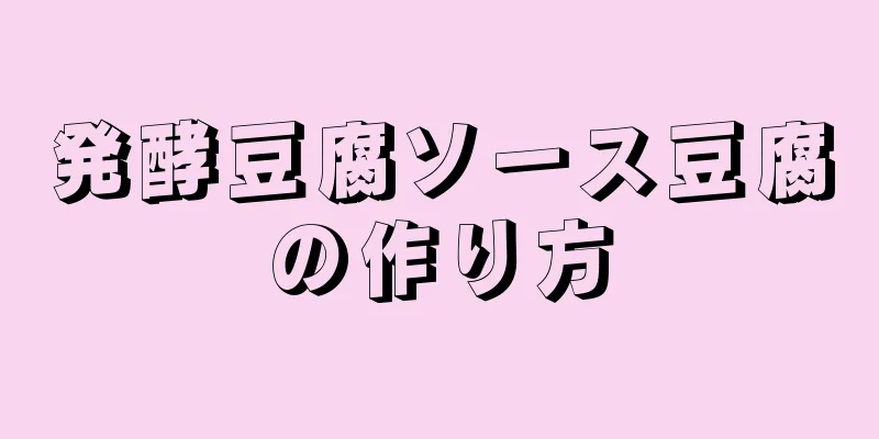 発酵豆腐ソース豆腐の作り方