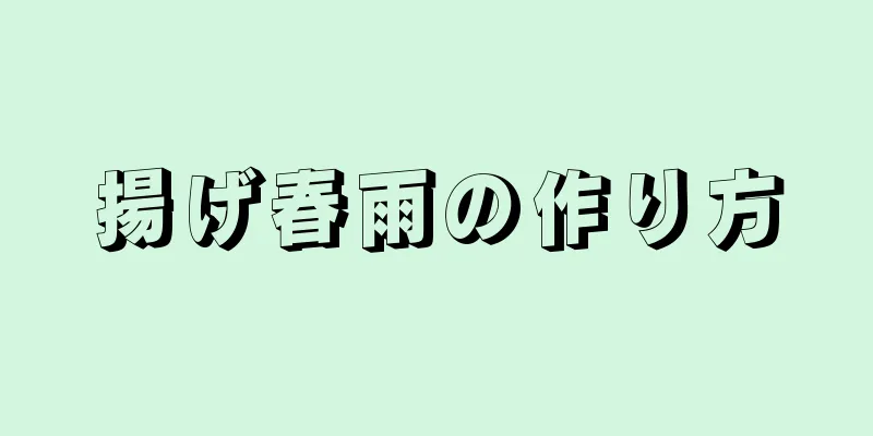 揚げ春雨の作り方