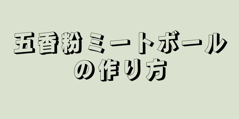 五香粉ミートボールの作り方