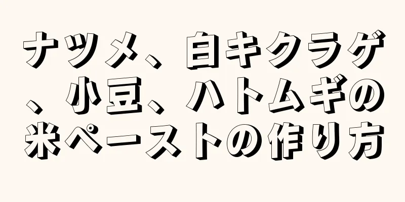 ナツメ、白キクラゲ、小豆、ハトムギの米ペーストの作り方