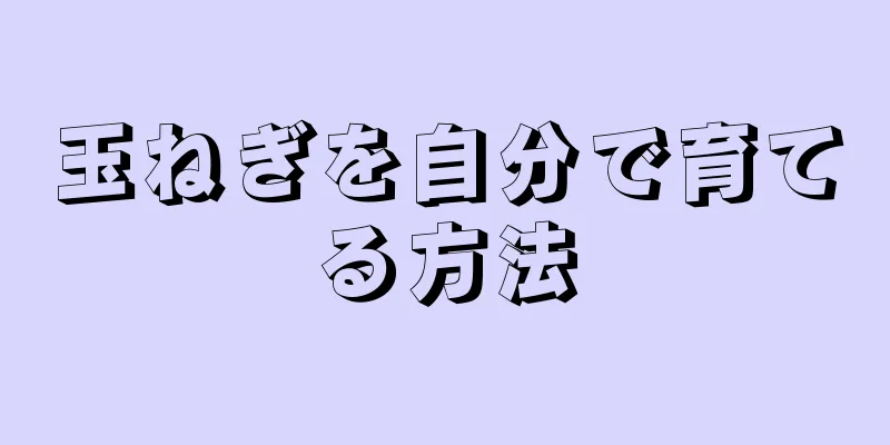 玉ねぎを自分で育てる方法